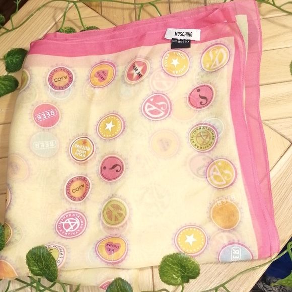 MOSCHINO LARIOSETA 100%SILK SCARF